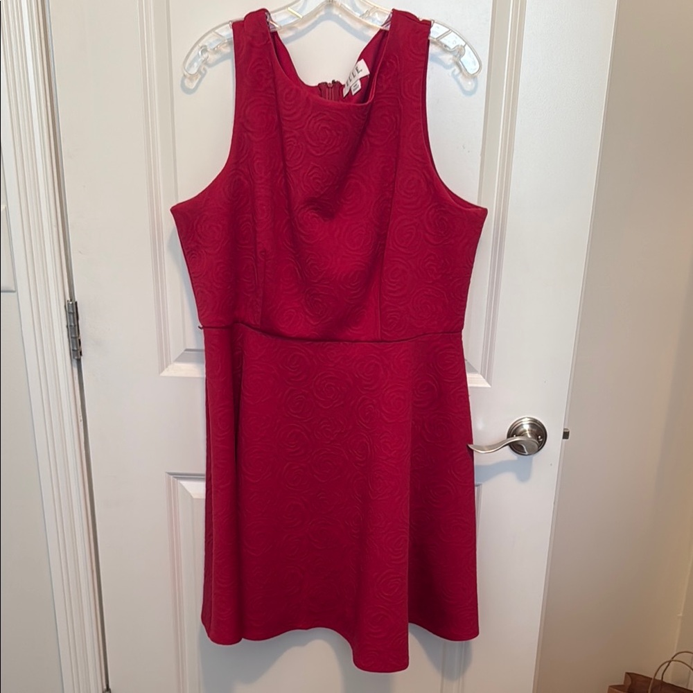 Elle Red Halter A-Line Mini Dress